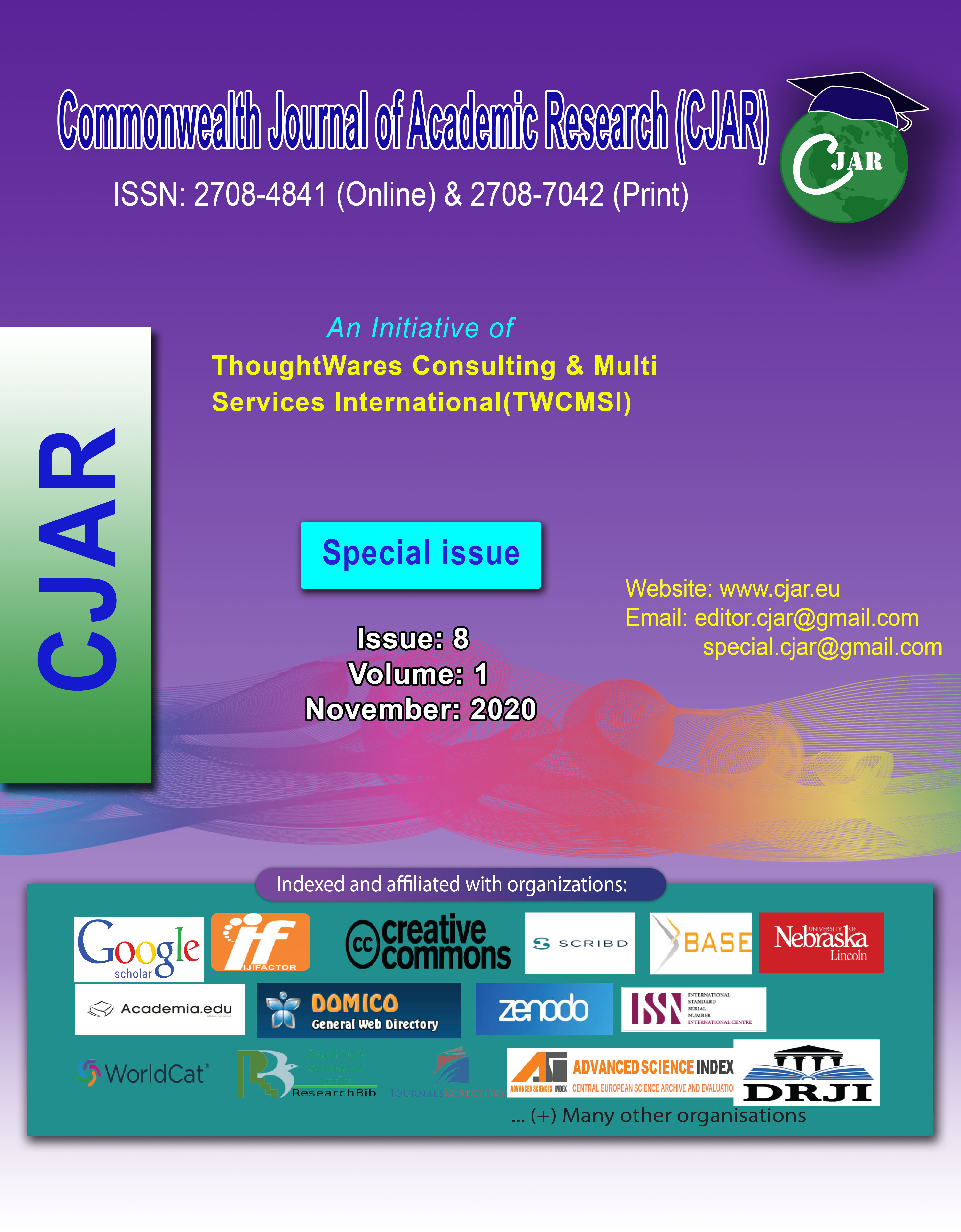 CJAR JOURNAL NOVEMBER 2020 SPECIAL ISSUE